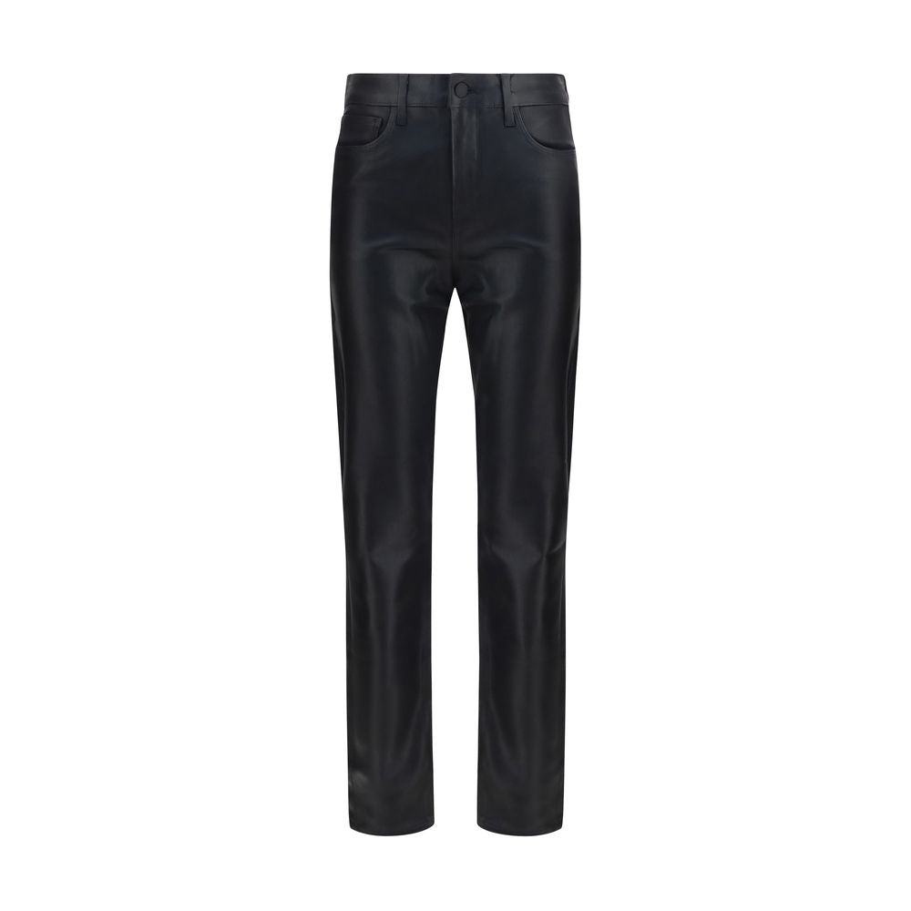 L'Agence Black Leather Pants