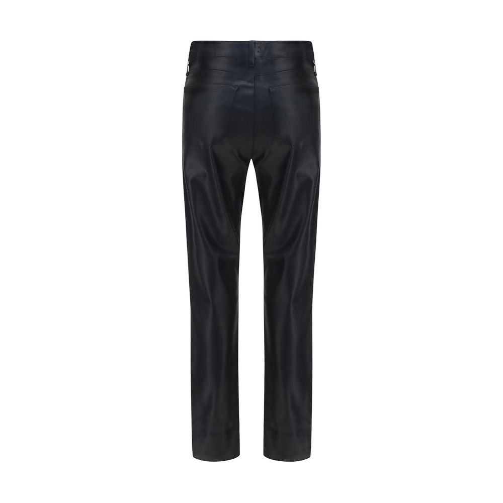 L'Agence Black Leather Pants