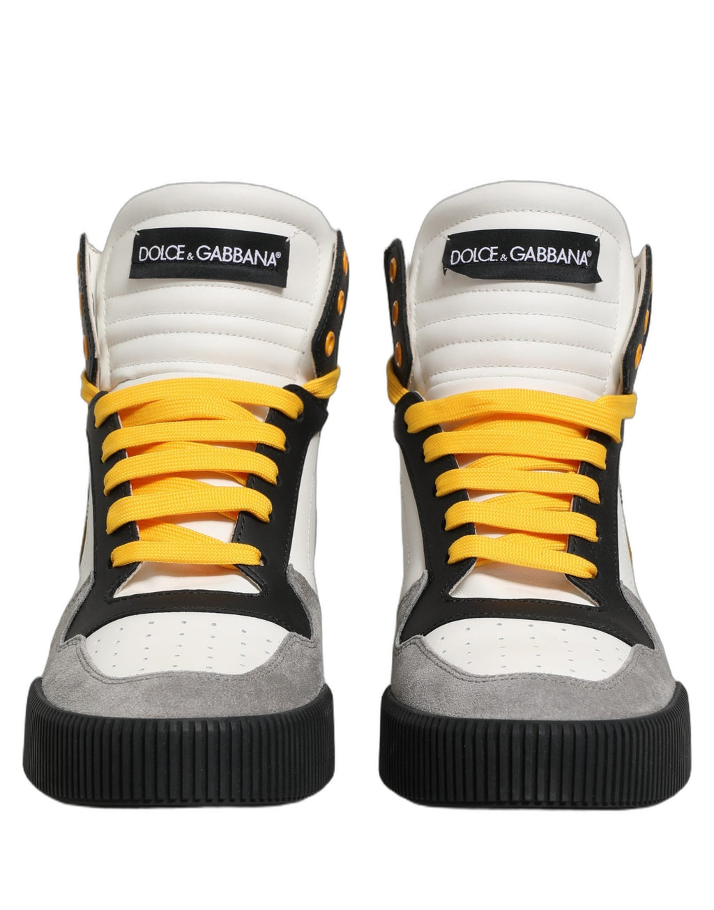 Dolce & Gabbana Multicolor Leather High Top Sneakers Shoes