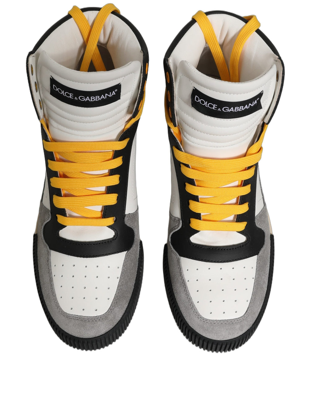 Dolce & Gabbana Multicolor Leather High Top Sneakers Shoes