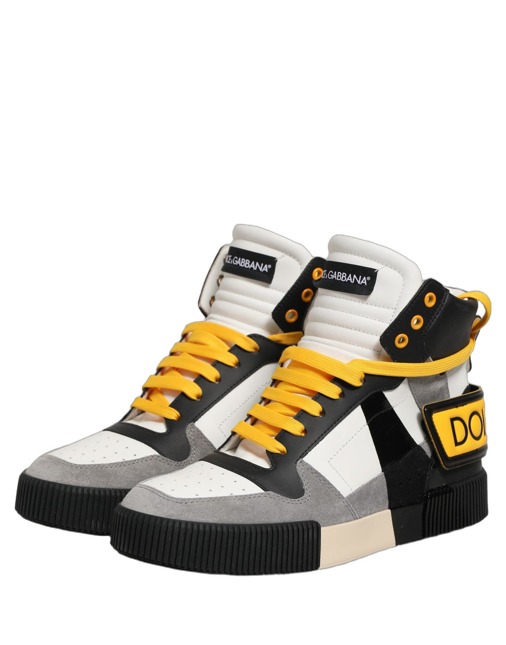 Dolce & Gabbana Multicolor Leather High Top Sneakers Shoes