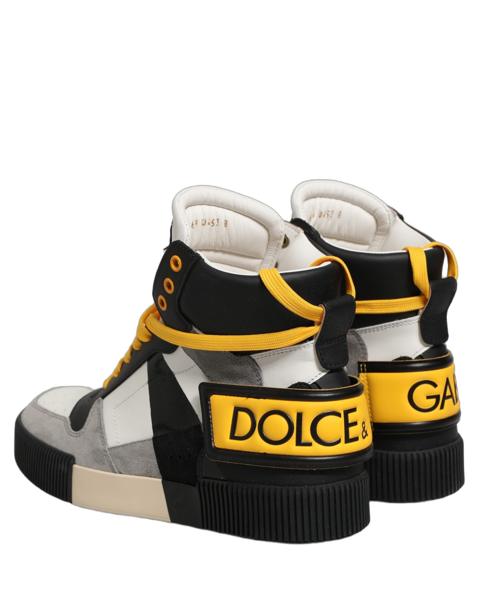 Dolce & Gabbana Multicolor Leather High Top Sneakers Shoes