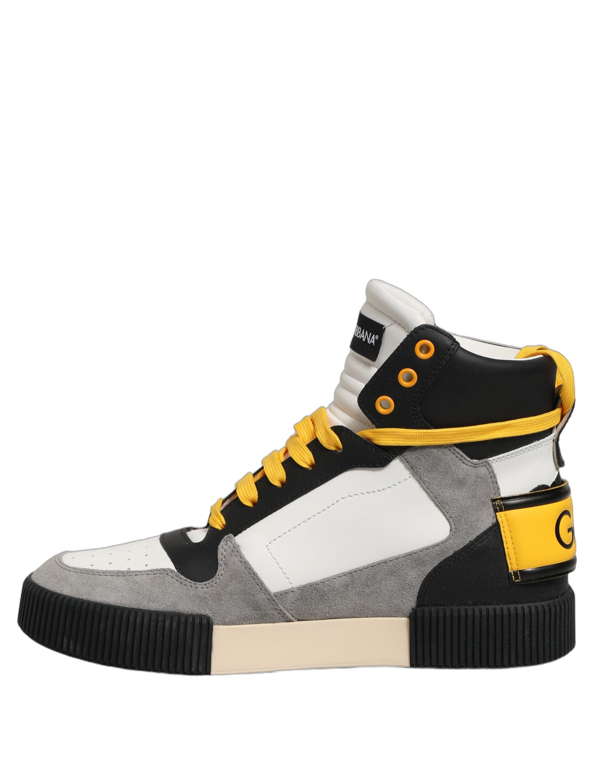 Dolce & Gabbana Multicolor Leather High Top Sneakers Shoes