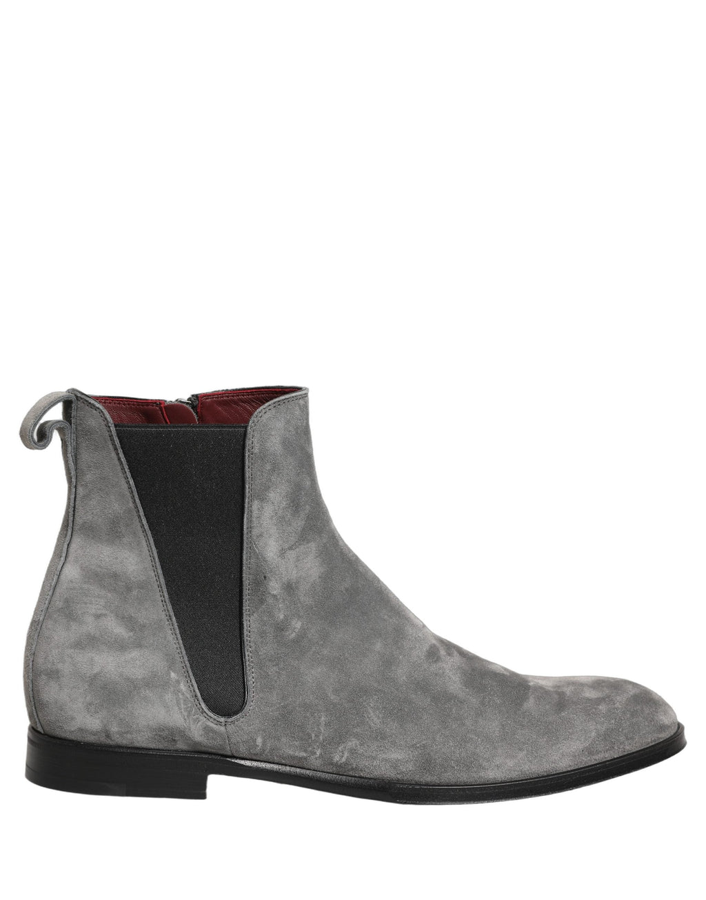 Dolce & Gabbana Gray Suede Leather Chelsea Boots Shoes