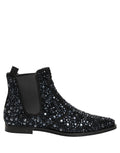 Dolce & Gabbana Black Embellished Chelsea Ankle Boots Shoes