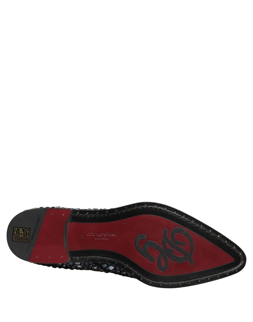 Dolce & Gabbana Black Embellished Chelsea Ankle Boots Shoes