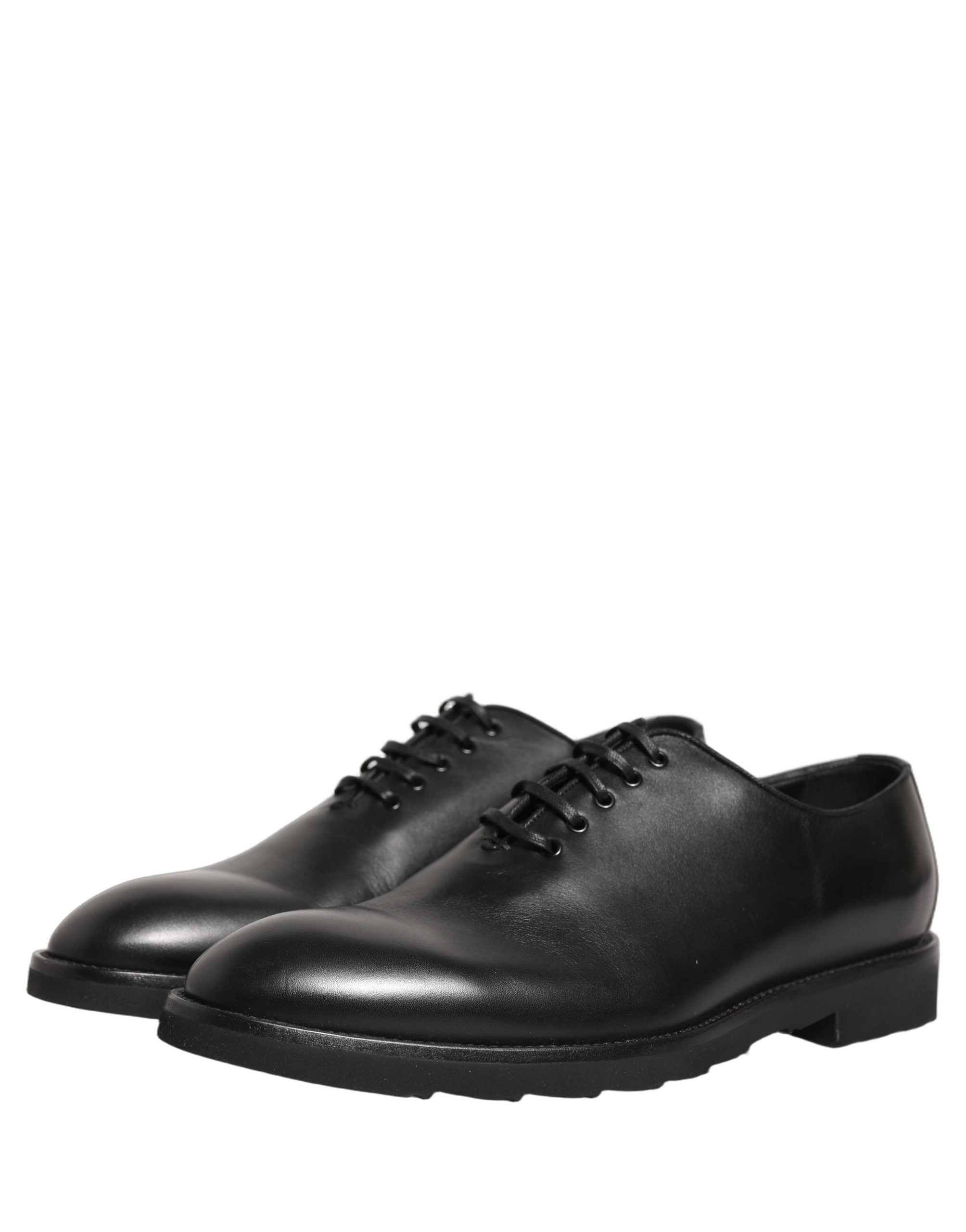 Dolce & Gabbana Black Leather Men Oxford Dress Formal Shoes
