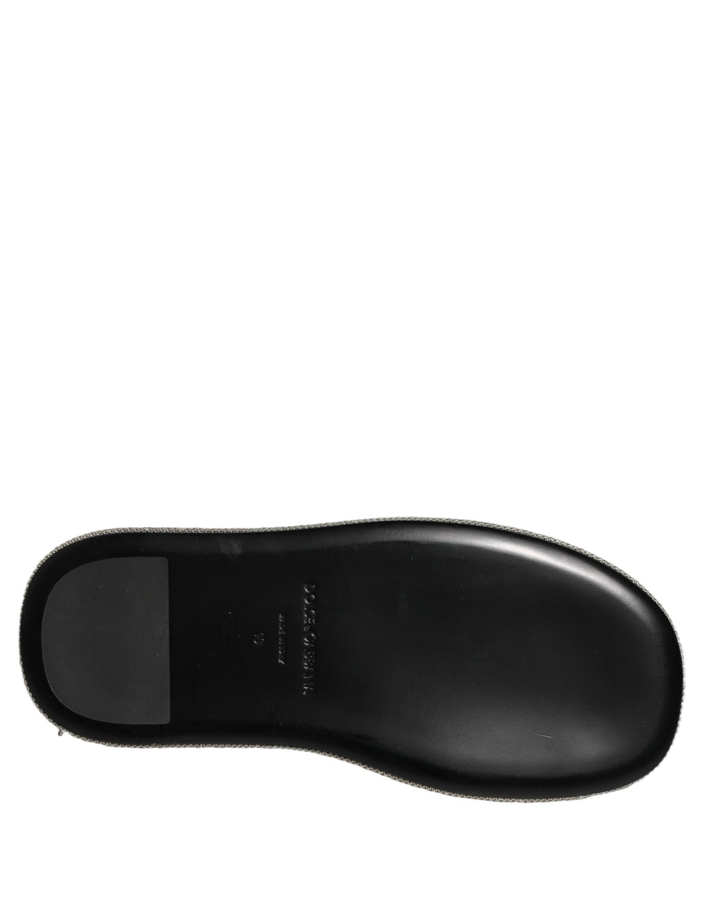 Dolce & Gabbana Black Crystal Embellished Platform Men Slides Shoes