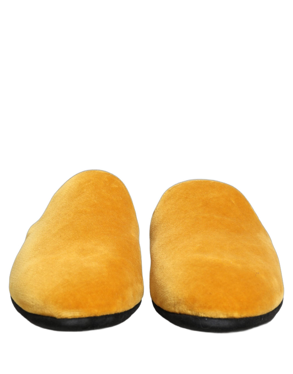 Dolce & Gabbana Yellow Suede Slides Flat Slipper Men Shoes