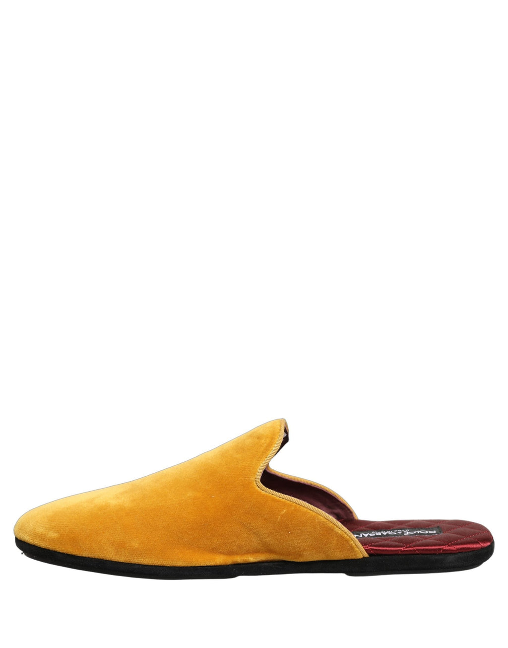 Dolce & Gabbana Yellow Suede Slides Flat Slipper Men Shoes