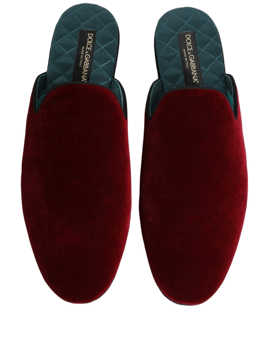 Dolce & Gabbana Red Suede Slides Flat Slipper Men Shoes
