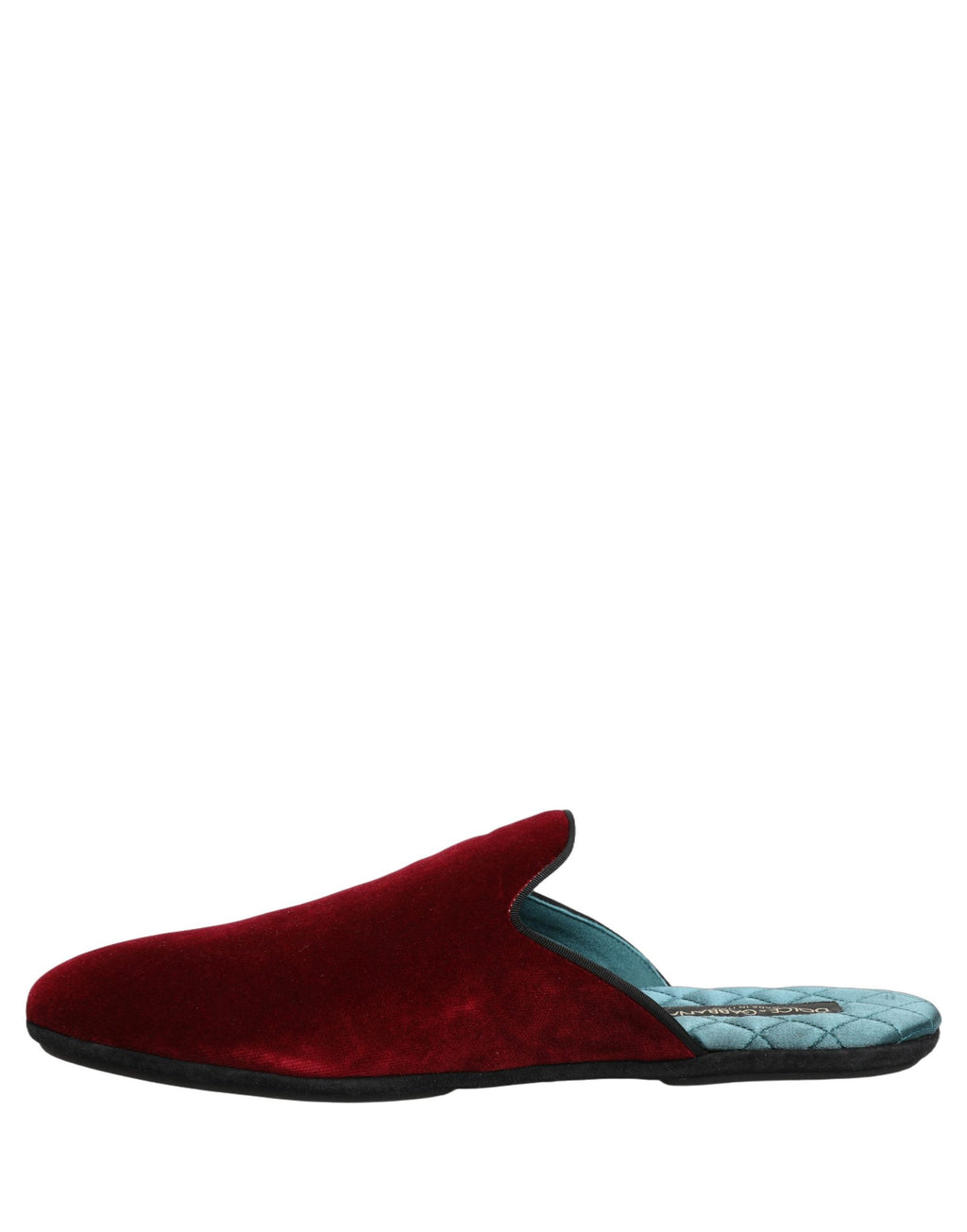 Dolce & Gabbana Red Suede Slides Flat Slipper Men Shoes