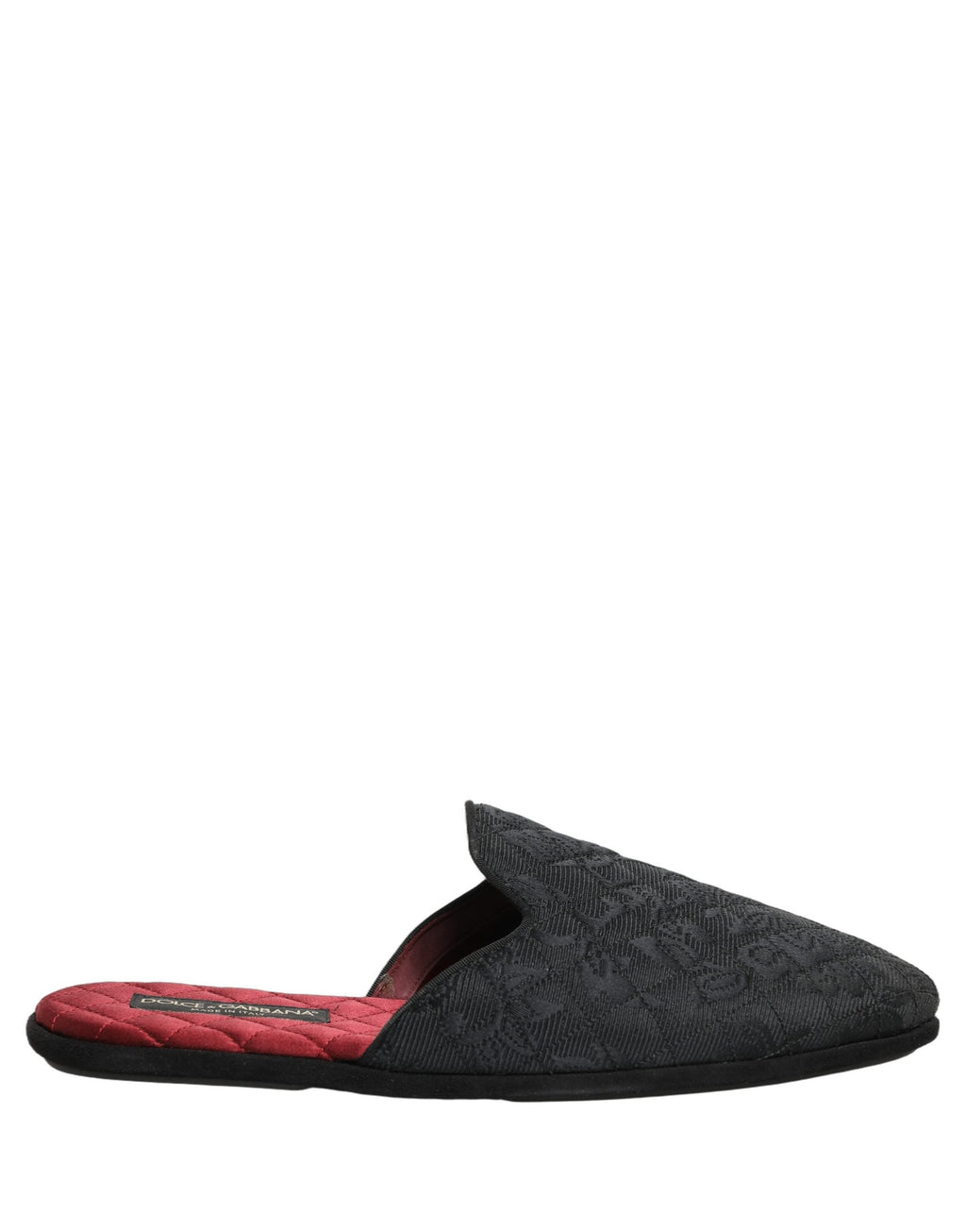 Dolce & Gabbana Black Floral Brocade Slides Slippers Shoes