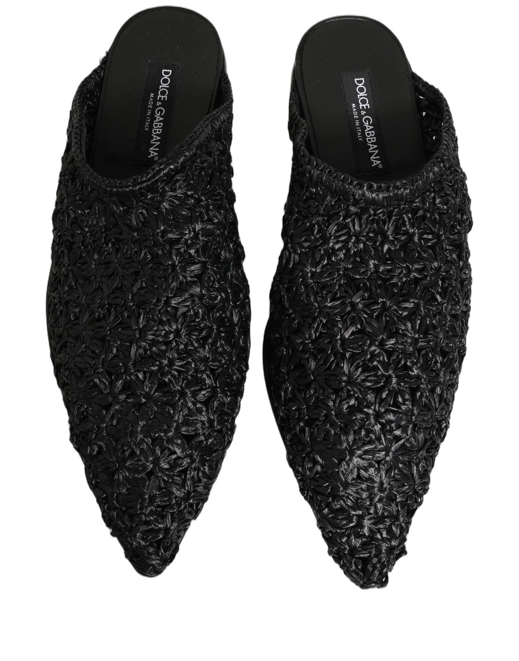 Dolce & Gabbana Black Mules Slides Slippers Men Flats Shoes