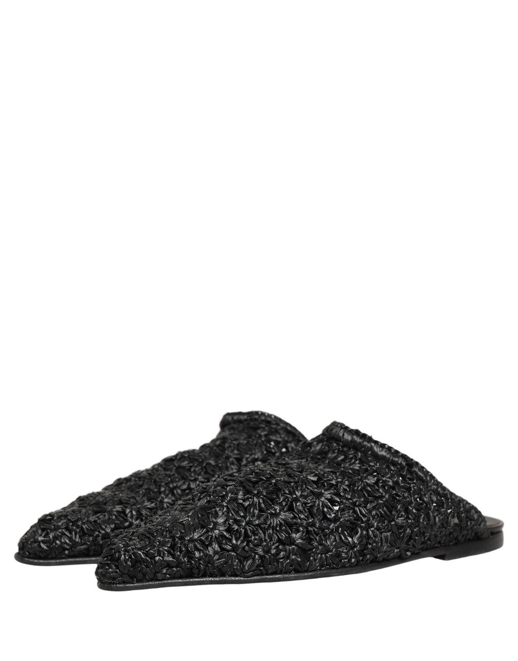 Dolce & Gabbana Black Mules Slides Slippers Men Flats Shoes