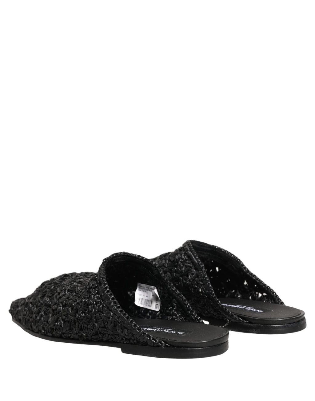 Dolce & Gabbana Black Mules Slides Slippers Men Flats Shoes