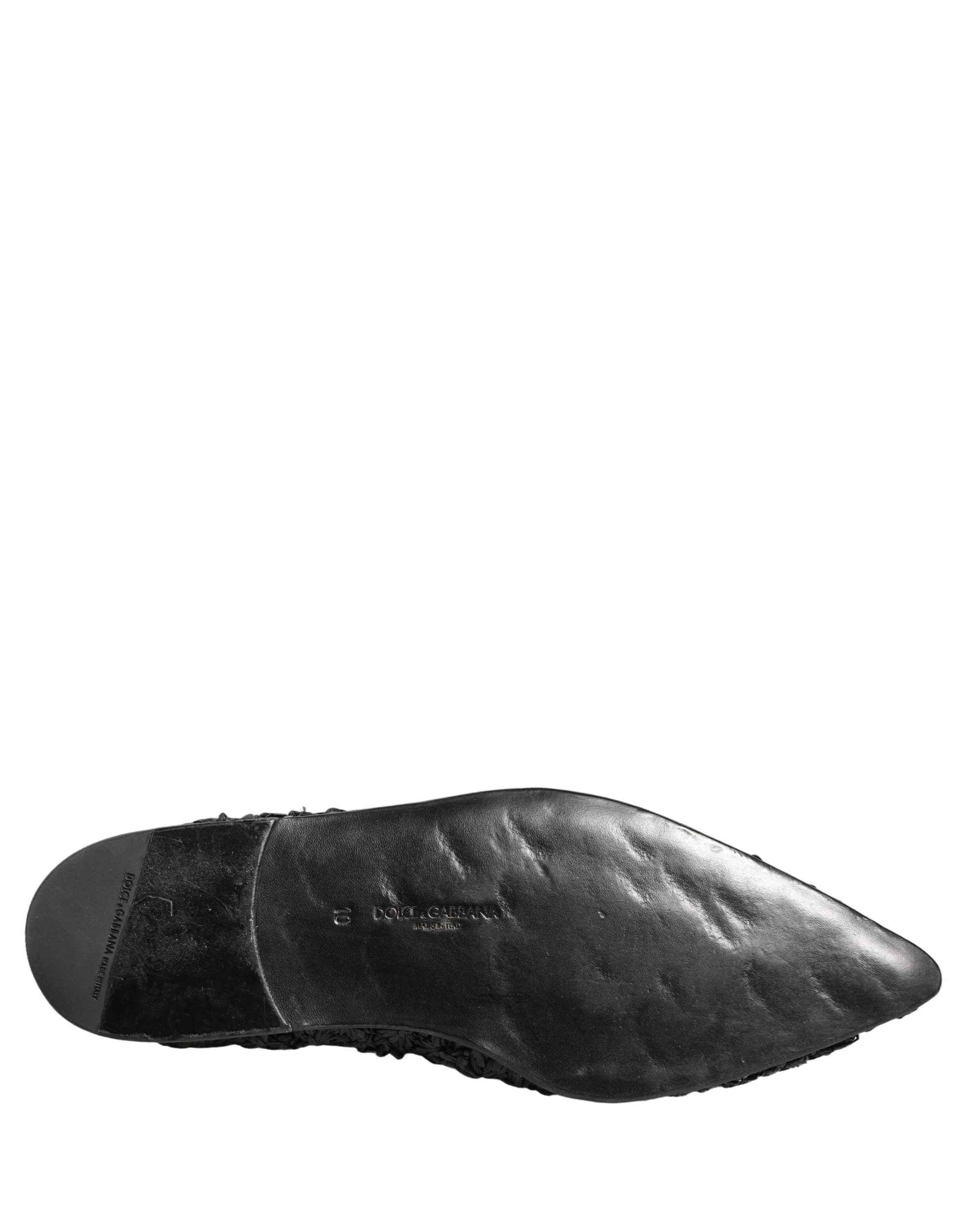 Dolce & Gabbana Black Mules Slides Slippers Men Flats Shoes