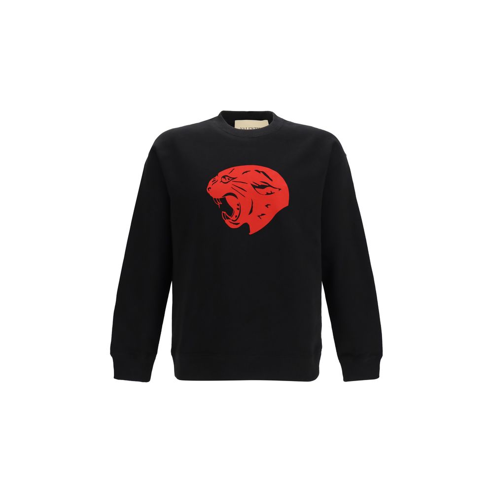 Valentino Garavani Black Cotton Sweatshirt