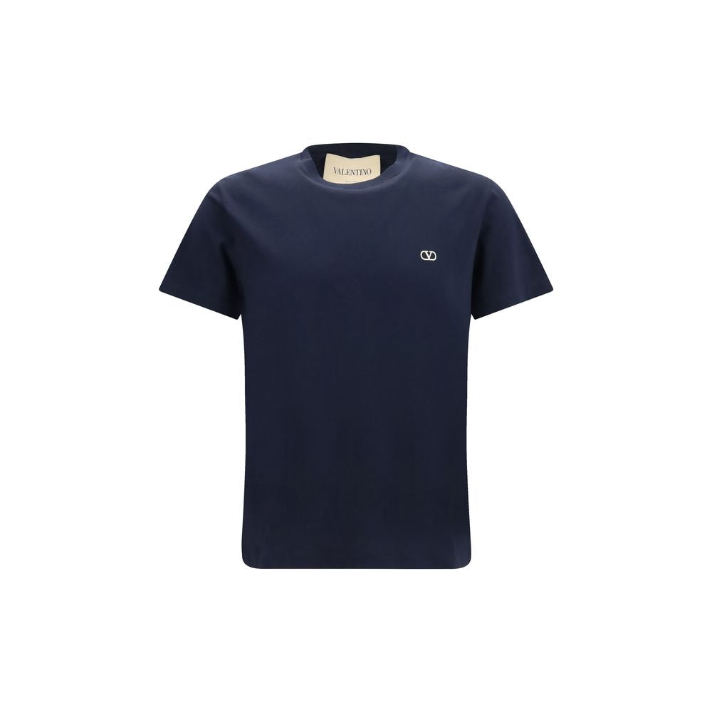 Valentino Garavani Blue Cotton T-Shirt Valentino Garavani