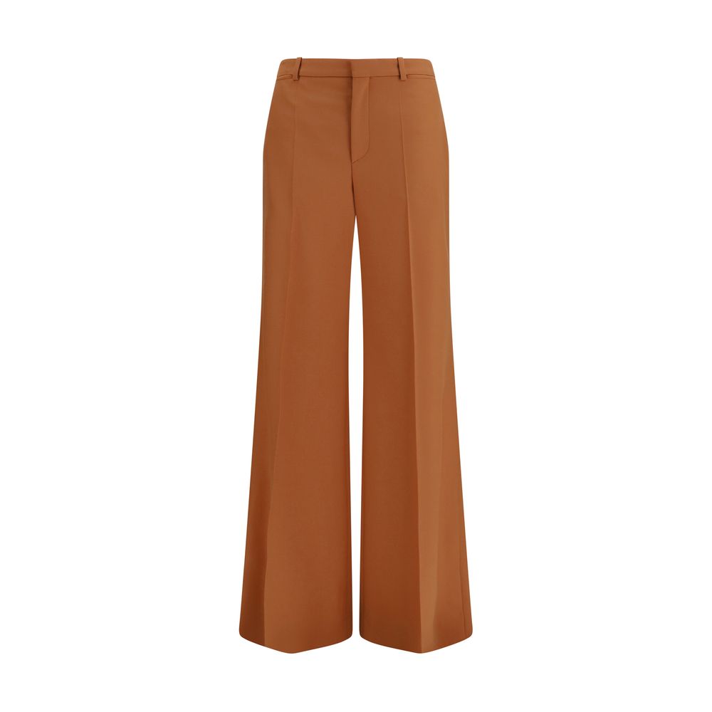 Chloé Orange Cotton Flared Pants