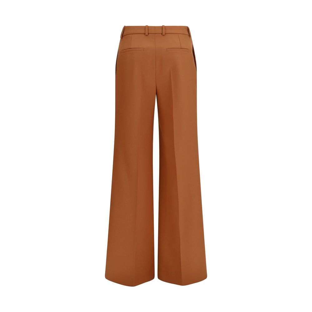Chloé Orange Cotton Flared Pants