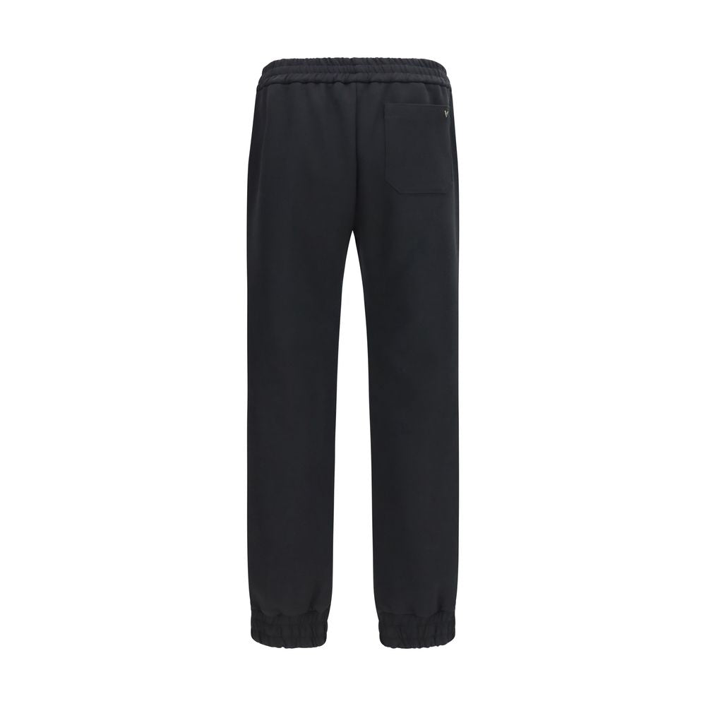 Valentino Garavani Black Cotton Joggers (Workout Pants) Valentino Garavani