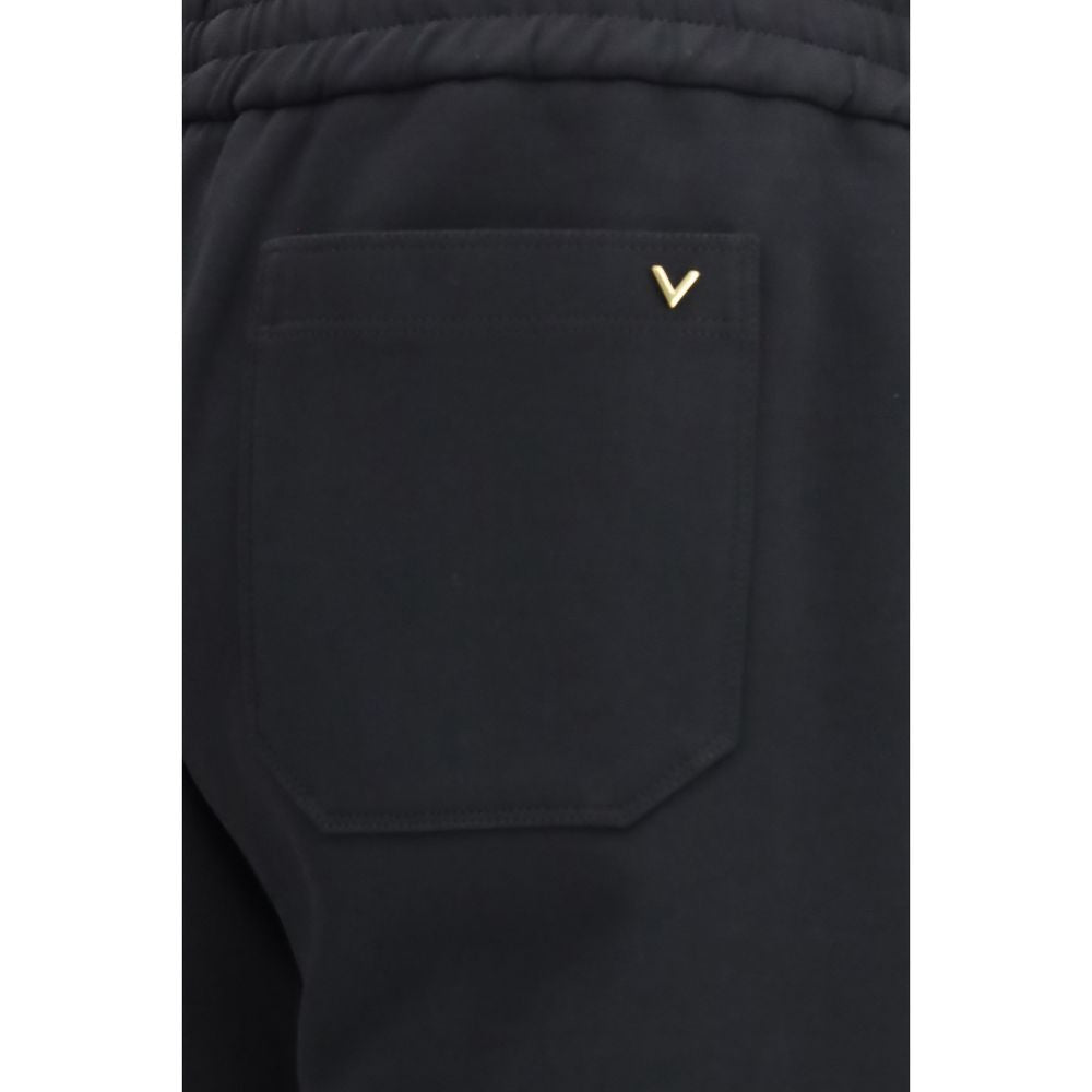 Valentino Garavani Black Cotton Joggers (Workout Pants)