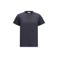 Ganni Black Cotton T-Shirt