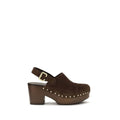 Chloé Brown Calf Leather Bos Taurus Clogs
