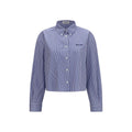 Miu Miu Blue Cotton Dress Shirt