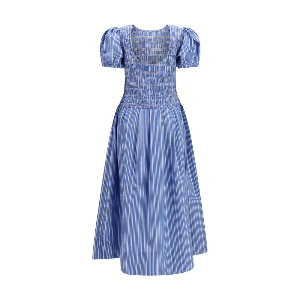 Ganni Blue Cotton Casual Dress