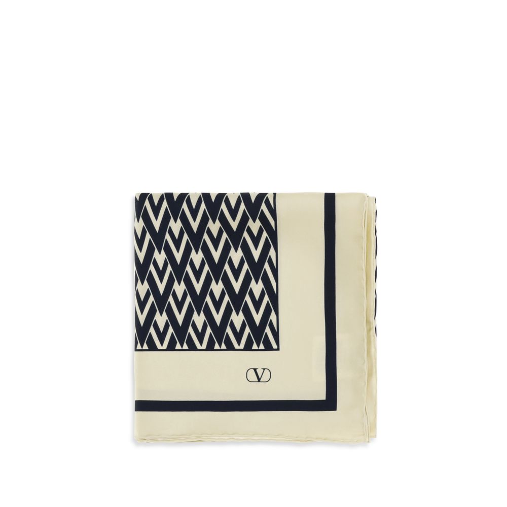 Valentino Garavani Beige Silk Scarf