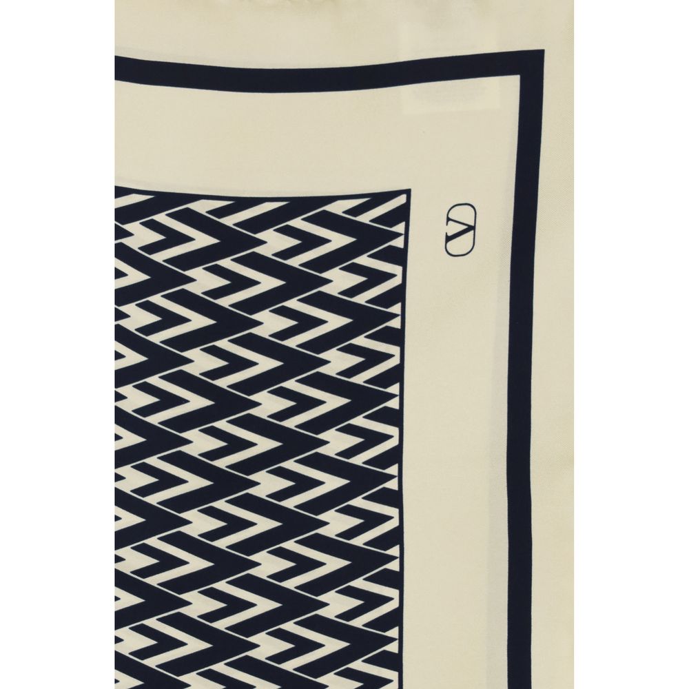 Valentino Garavani Beige Silk Scarf