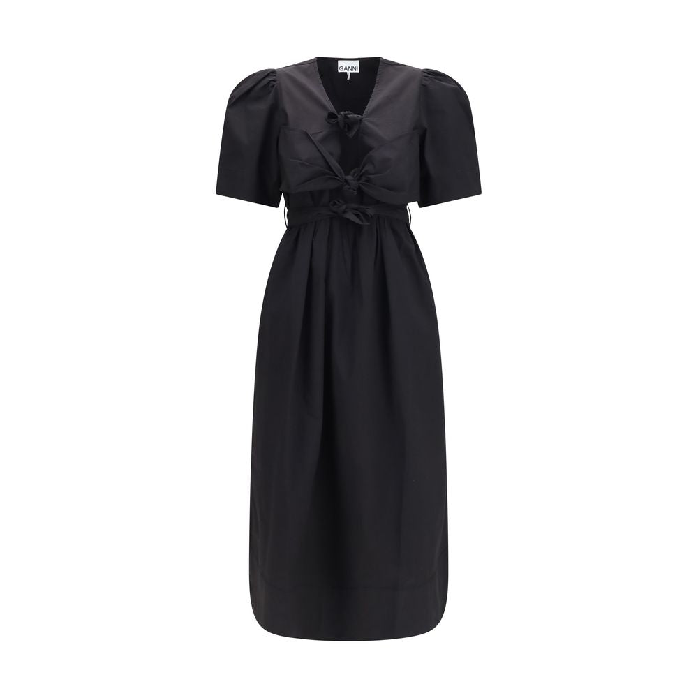 Ganni Black Cotton Casual Dress