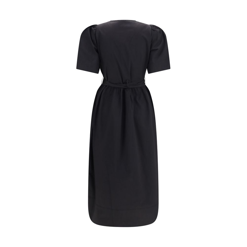 Ganni Black Cotton Casual Dress