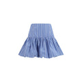 Ganni Blue Cotton Mini Skirt