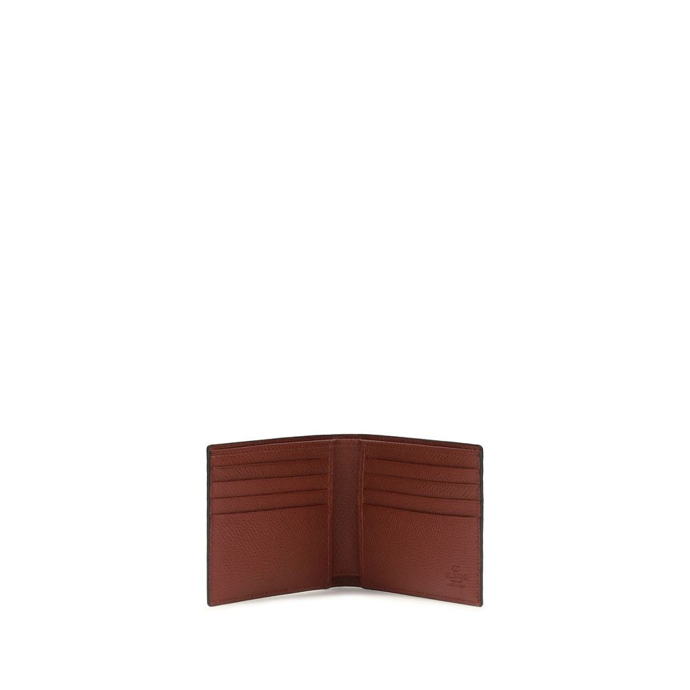 Valentino Garavani Bordeaux Calf Leather Bos Taurus Wallet