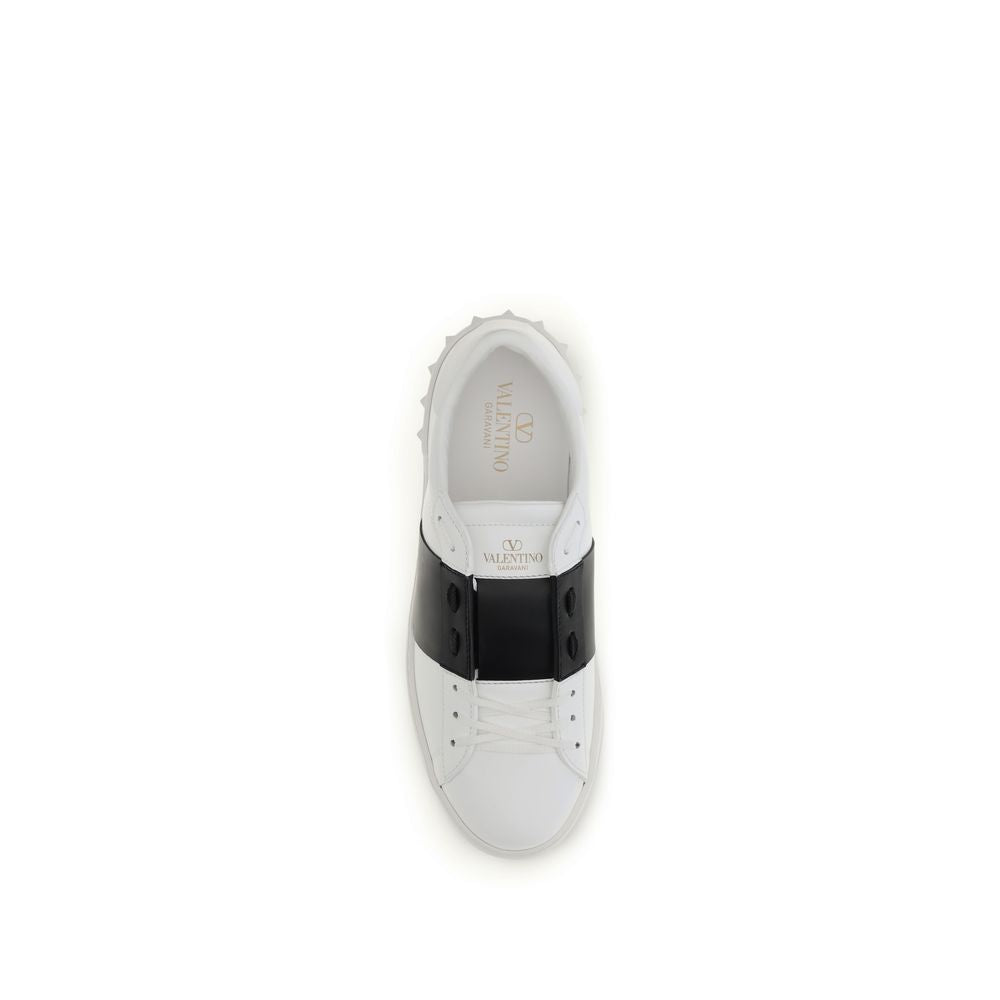 Valentino Garavani White Calf Leather Bos Taurus Low Top Sneakers