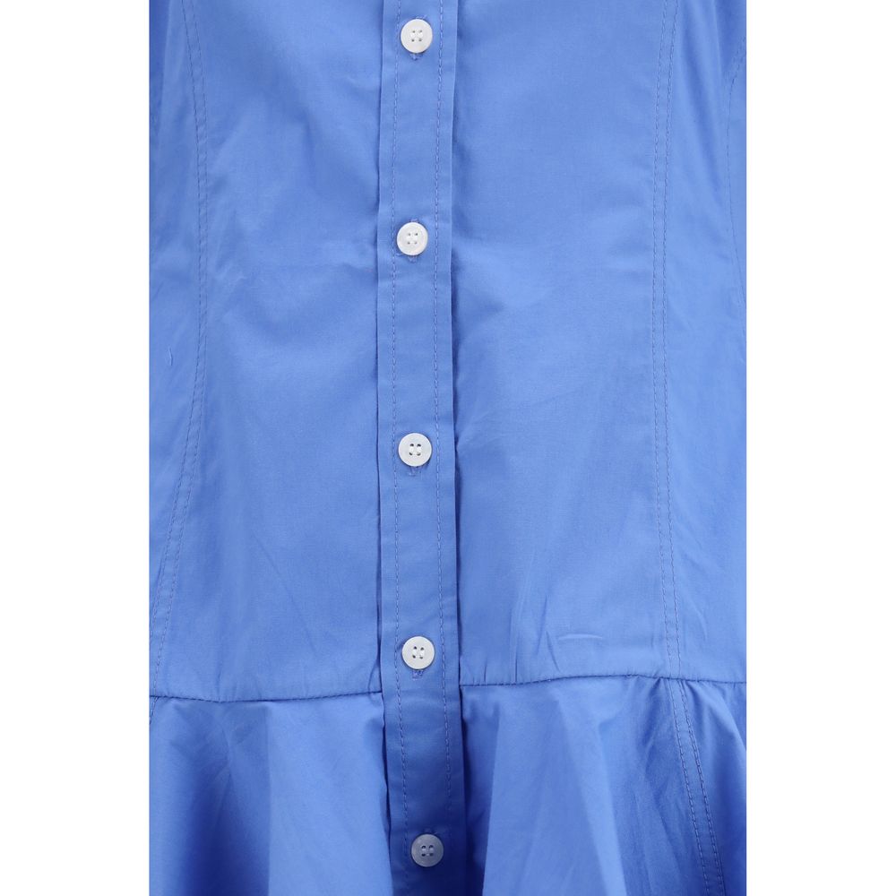 Ganni Blue Cotton Casual Dress