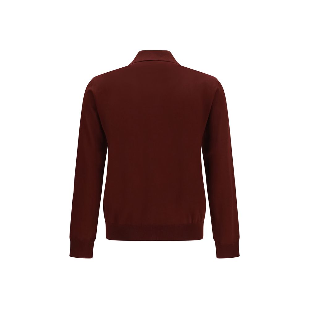 Valentino Garavani Bordeaux Wool Oves Aries Polo Shirt