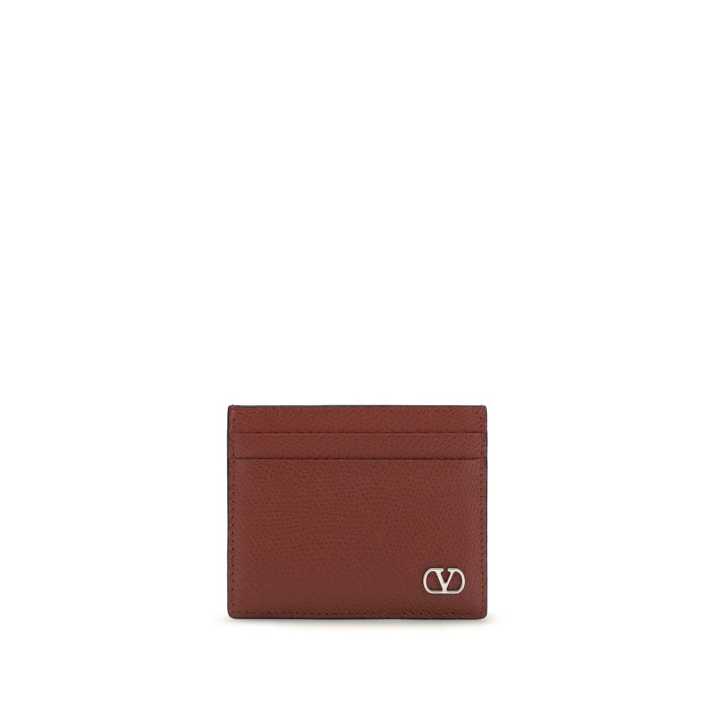 Valentino Garavani Bordeaux Calf Leather Bos Taurus Wallet