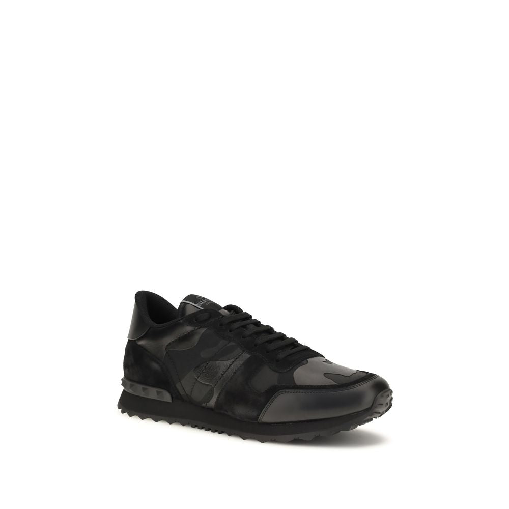 Valentino Garavani Black Polyester Athletic Sneakers