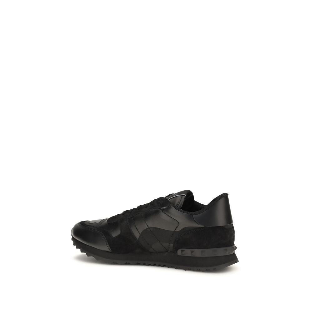 Valentino Garavani Black Polyester Athletic Sneakers