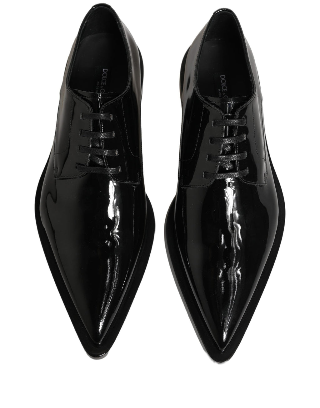 Dolce & Gabbana Black Leather Men Derby Dress Formal Shoes