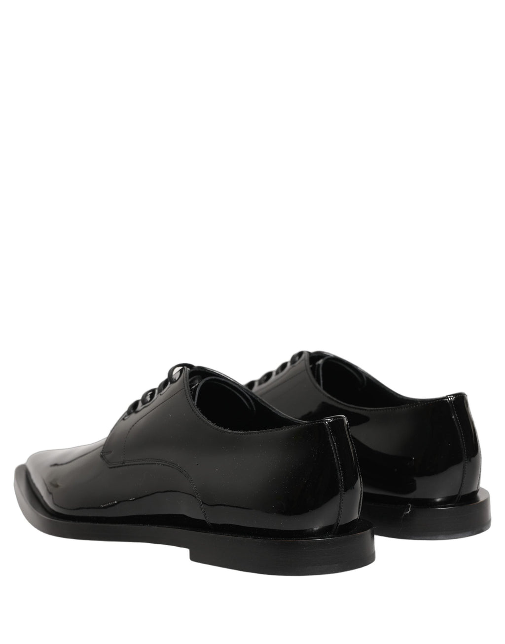 Dolce & Gabbana Black Leather Men Derby Dress Formal Shoes