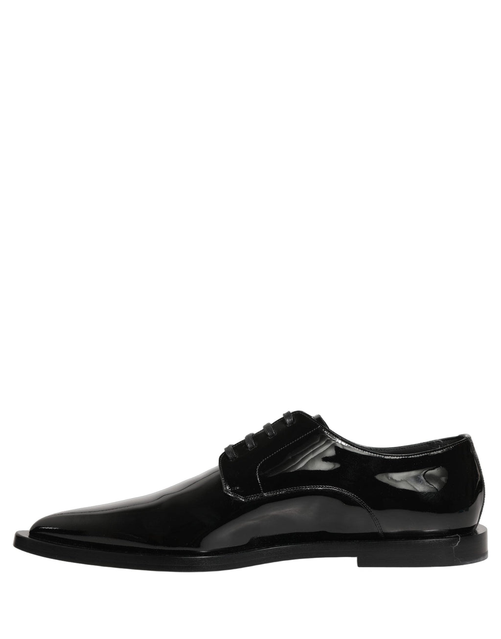 Dolce & Gabbana Black Leather Men Derby Dress Formal Shoes