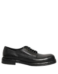 Dolce & Gabbana Black Leather Lace Up Derby Dress Men Shoes