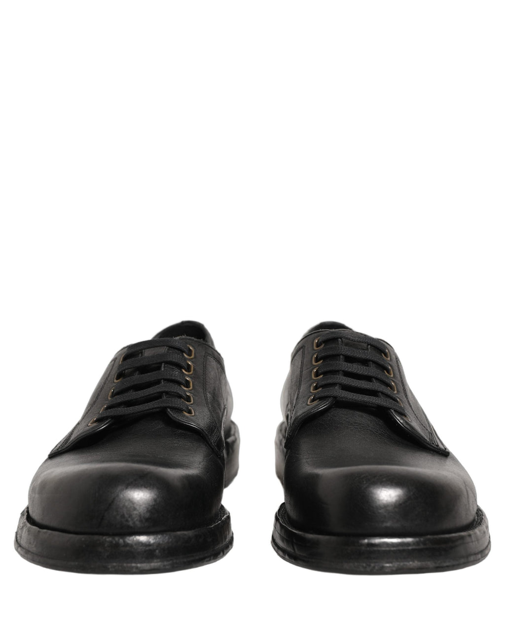 Dolce & Gabbana Black Leather Lace Up Derby Dress Men Shoes