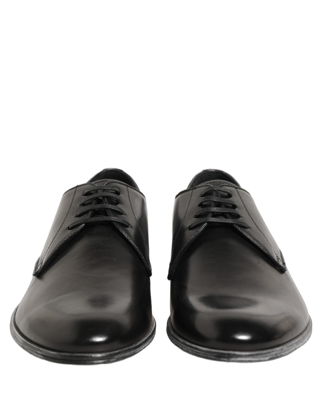 Dolce & Gabbana Dress Black Leather Lace Up Derby Men Shoes