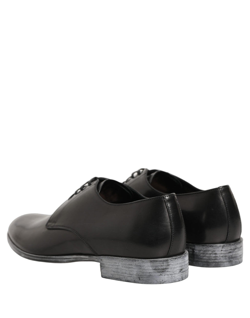 Dolce & Gabbana Dress Black Leather Lace Up Derby Men Shoes